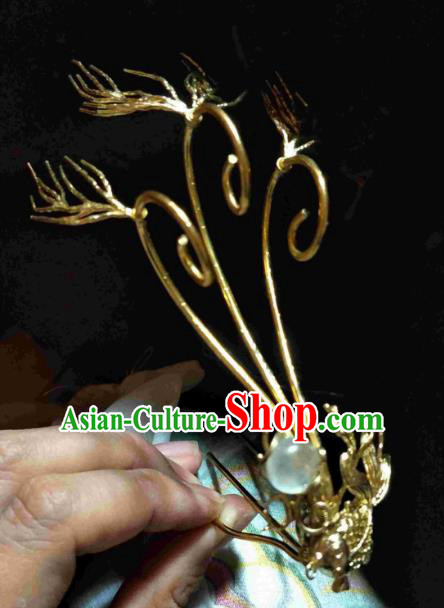 Chinese Traditional Ancient Hair Accessories Classical Hairpins Antlers Hair Stick Headwear for Women