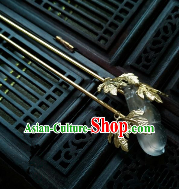 Chinese Traditional Ancient Hair Accessories Classical Brass Hanfu Hairpins for Women