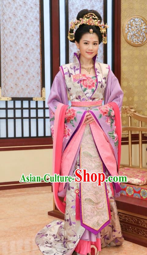 Chinese Ancient Palace Consort Zheng Hanfu Dress Tang Dynasty Imperial Concubine Embroidered Historical Costumes for Women