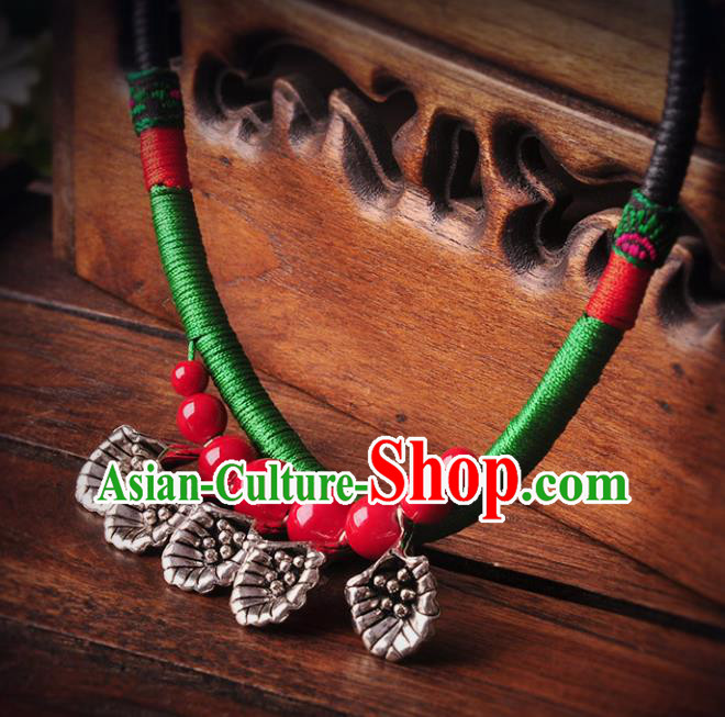 Chinese Traditional Embroidery Accessories Handmade Kinking Necklace for Women