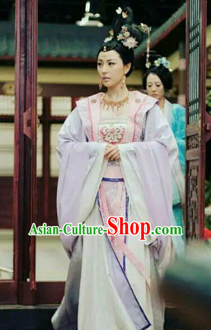Chinese Ancient Nobility Lady Hanfu Dress Tang Dynasty Las Meninas Embroidered Costumes for Women