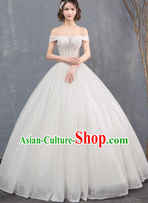 Top Grade Wedding Costume Compere Evening Dress Advanced Customization Bubble Dress Bridal Full Dress for Women