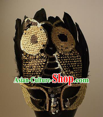 Halloween Exaggerated Owl Face Mask Venice Fancy Ball Props Stage Performance Accessories Christmas Mysterious Masks