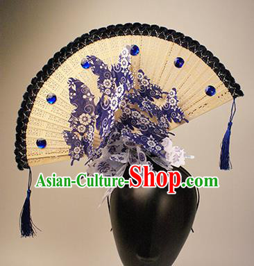 Top Grade Catwalks Chinese Traditional Hair  Accessories Halloween Modern Fancywork Headwear