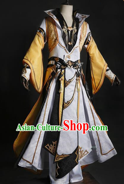 China Ancient Cosplay Chivalrous Expert Swordsman Costumes Complete Set Chinese Traditional Knight-errant Clothing for Men
