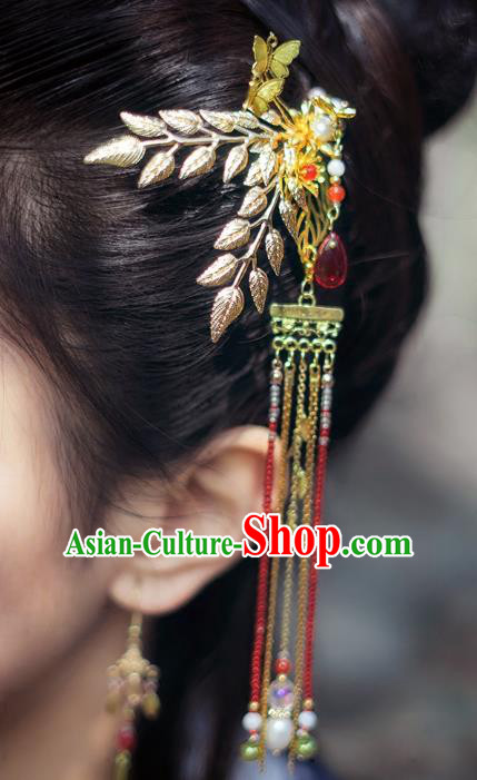 China Ancient Hair Accessories Hanfu Tassel Step Shake Hair Clip Chinese Classical Hairpins for Women