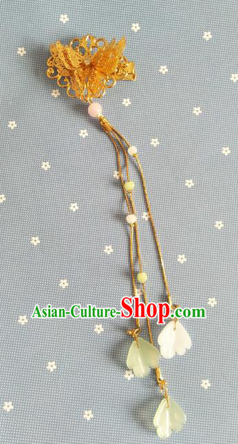 China Ancient Hair Accessories Hanfu Princess Golden Butterfly Hair Claw Chinese Classical Hairpins for Women