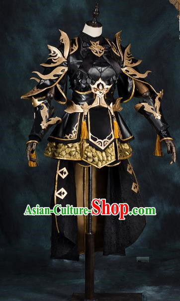 China Ancient Cosplay Female General Swordsman Costumes Chinese Traditional Warriors Knight-errant Clothing for Women