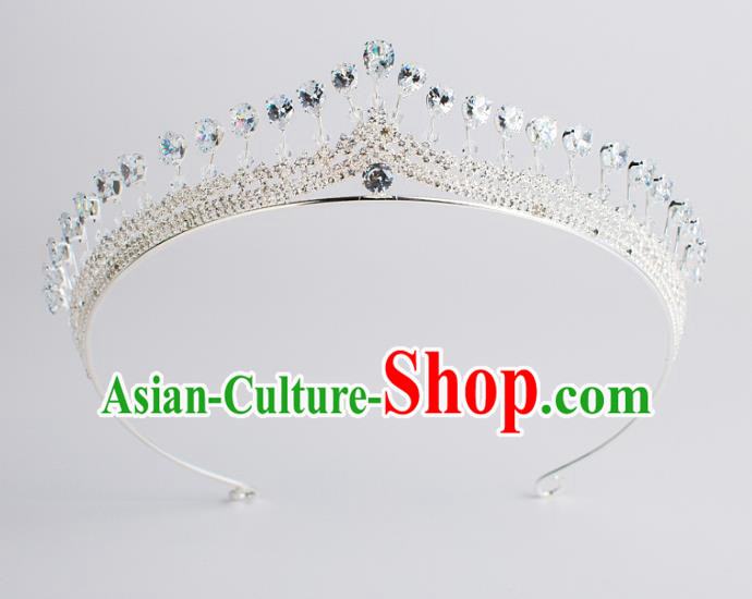 Baroque Bride Hair Accessories Zircon Royal Crown Wedding Princess Classical Imperial Crown for Women