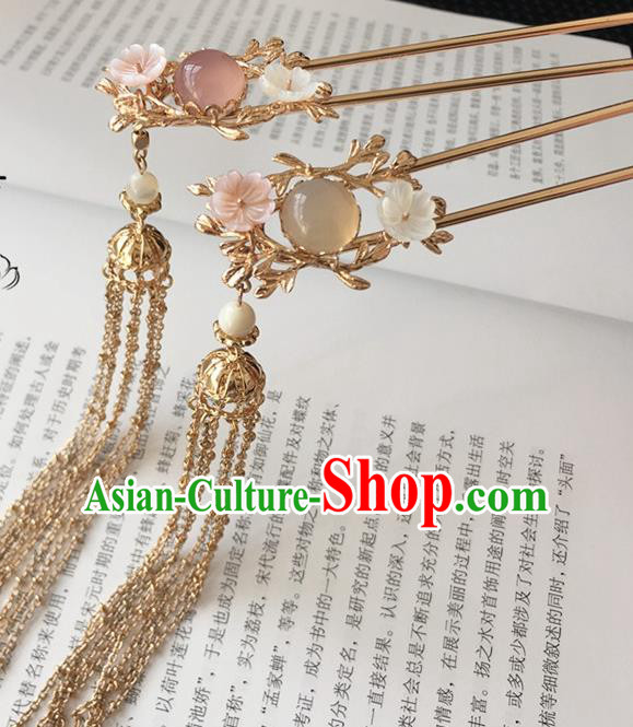 Traditional Handmade Chinese Ancient Classical Hair Accessories Hair Sticks Tassel Hairpins for Women
