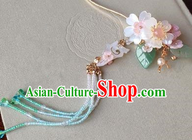 Traditional Handmade Chinese Ancient Classical Hair Accessories Flowers Step Shake Tassel Hairpins for Women