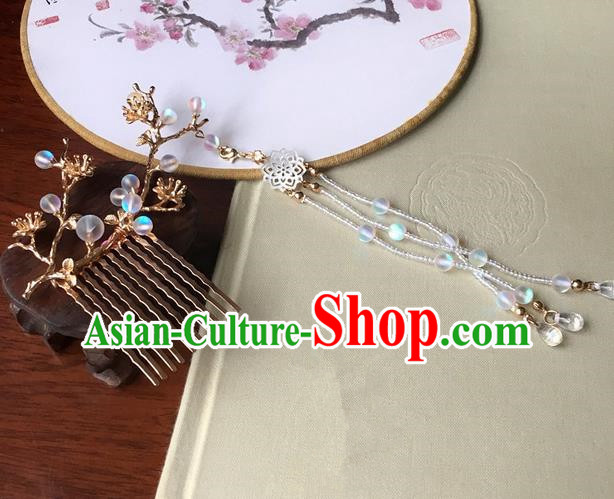 Traditional Handmade Chinese Ancient Classical Hair Accessories Tassel Hair Comb Hairpins for Women