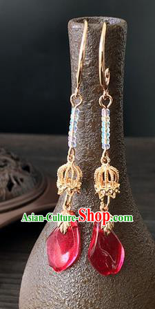 Traditional Handmade Chinese Ancient Classical Accessories Long Tassel Earrings for Women