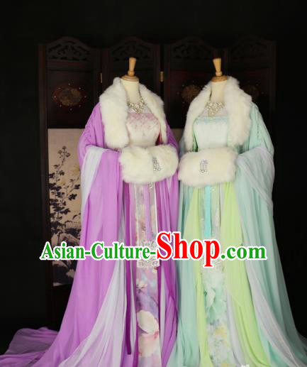 Chinese Ancient Cosplay Imperial Consort Hanfu Dress Tang Dynasty Palace Lady Embroidered Costume for Women