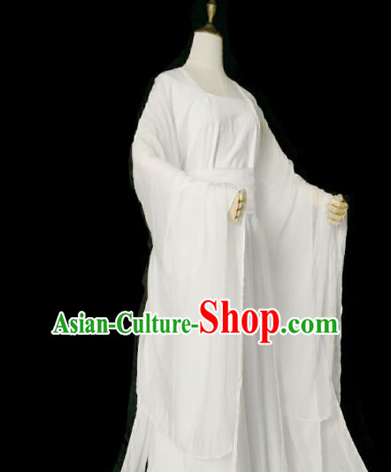 Chinese Ancient Cosplay Princess White Hanfu Dress Tang Dynasty Palace Lady Costume for Women