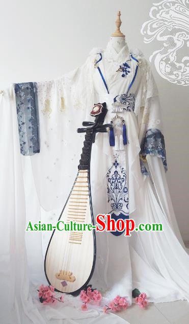 Chinese Ancient Costume Cosplay Imperial Empress Clothing Han Dynasty Queen Embroidered Hanfu Dress for Women