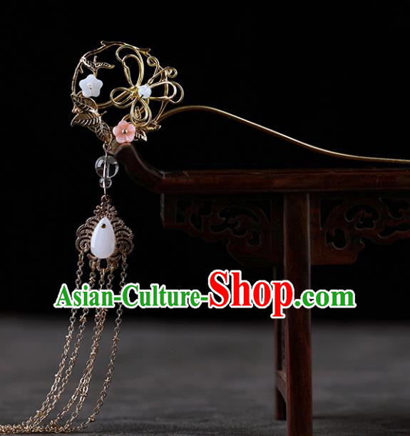 Chinese Traditional Handmade Hair Accessories Ancient Hairpins Hanfu Golden Hair Clip for Women