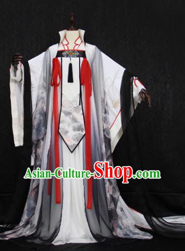 Chinese Ancient Cosplay Imperial Princess Costume Tang Dynasty Palace Lady Embroidered Hanfu Dress for Women
