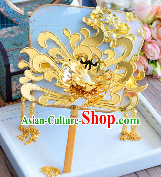 Chinese Handmade Wedding Accessories Palace Fans Hanfu Fans for Women