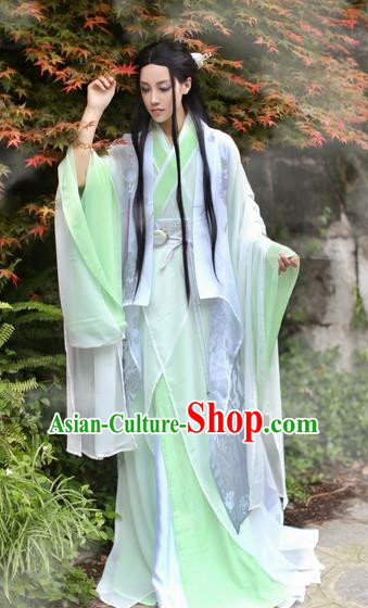 Chinese Ancient Nobility Childe Costume Jin Dynasty Swordsman Knight Clothing for Men