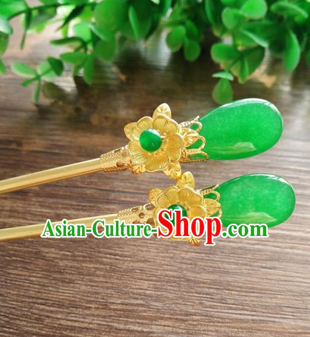 Chinese Ancient Handmade Hanfu Brass Hair Clip Hair Accessories Classical Hairpins for Women