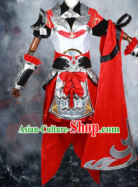 Chinese Traditional Ancient Young Lady Swordswoman Female General Costume for Women