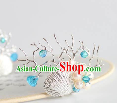 Chinese Ancient Handmade Palace Coral Shell Hair Claw Hair Accessories Hanfu Hairpins for Women