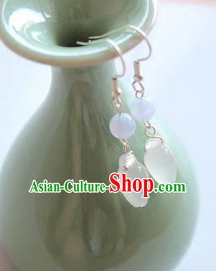 Chinese Ancient Handmade Earrings Accessories Hanfu Magnolia Flower Eardrop for Women