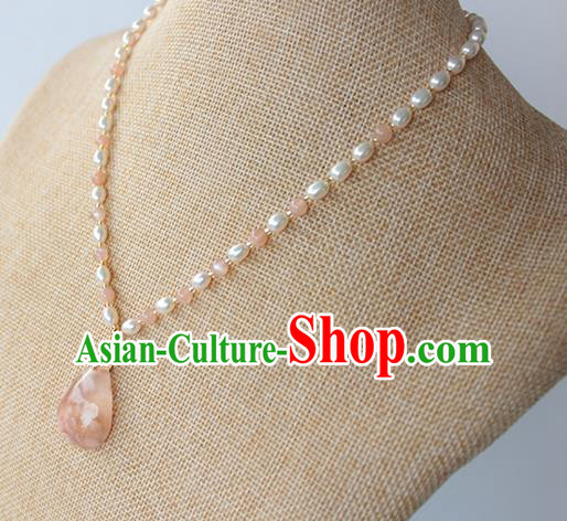 Chinese Ancient Handmade Necklace Accessories Hanfu Pearls Necklet for Women