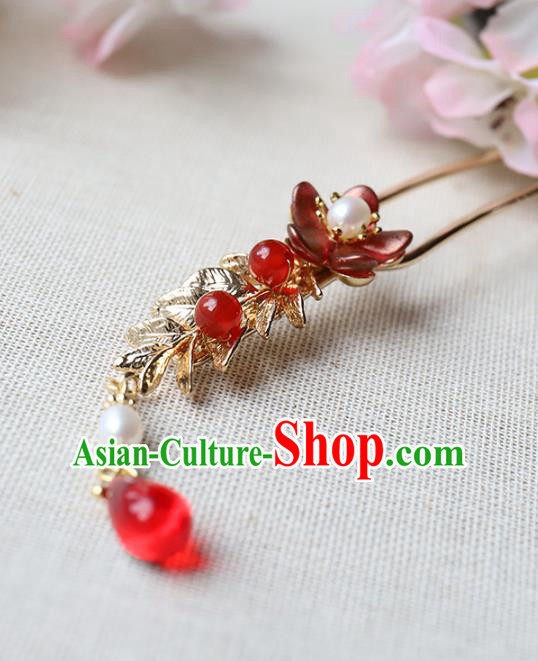 Chinese Ancient Handmade Bride Hair Clip Classical Hair Accessories Hanfu Hairpins for Women