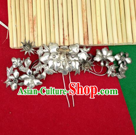 Chinese Traditional Miao Nationality Hair Accessories Miao Sliver Hairpins Headwear for Women