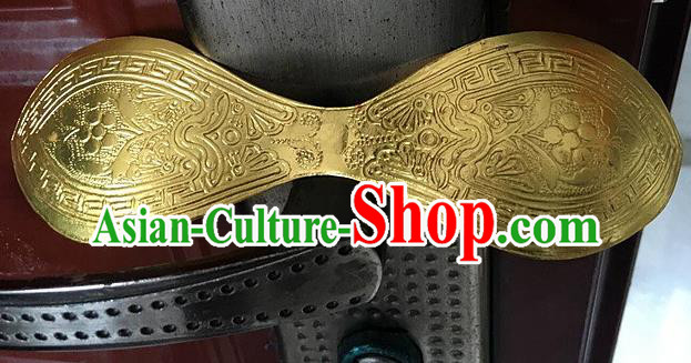 Traditional Chinese Miao Nationality Golden Hair Stick Hanfu Hairpins Hair Accessories for Women
