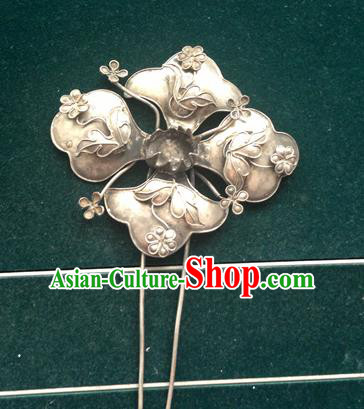 Traditional Chinese Miao Nationality Hair Accessories Palace Flower Hairpins for Women