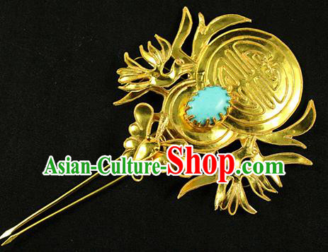 Chinese Traditional Miao Nationality Golden Birds Hairpins Hair Accessories for Women