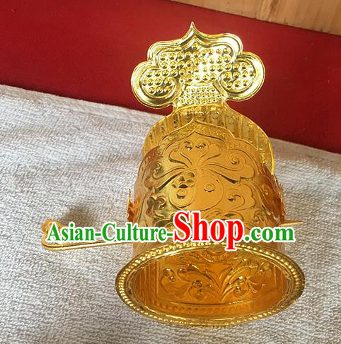 Chinese Traditional Ancient Emperor Hairdo Crown Hairpins Hair Accessories for Men