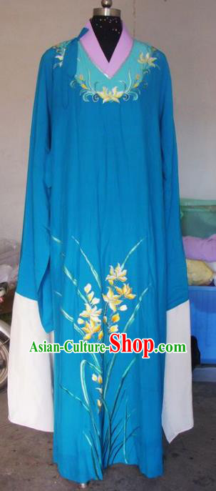 Chinese Traditional Beijing Opera Scholar Costumes China Peking Opera Niche Embroidered Orchid Clothing for Adults