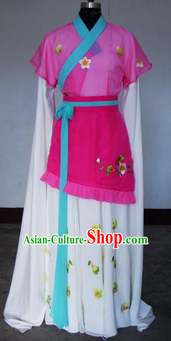 Chinese Traditional Beijing Opera Actress Rosy Dress China Peking Opera Embroidered Chrysanthemum Costumes for Adults