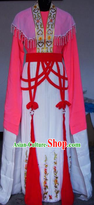Chinese Traditional Beijing Opera Actress Pink Dress China Peking Opera Embroidered Costumes for Adults