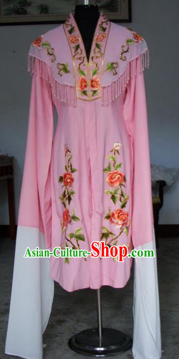 Chinese Traditional Beijing Opera Actress Pink Dress China Peking Opera Princess Water Sleeve Costumes for Adults