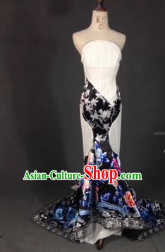 Top Grade Compere Stage Performance Customized Costume Models Catwalks Mermaid Full Dress for Women