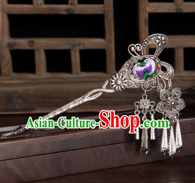 Chinese Traditional Hair Accessories Ancient Hanfu Sliver Hair Clip Hairpin for Women