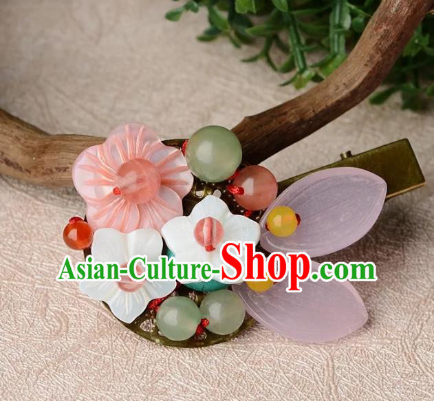 Chinese Traditional Hair Accessories Ancient Hanfu Flowers Hair Claw Hairpin for Women