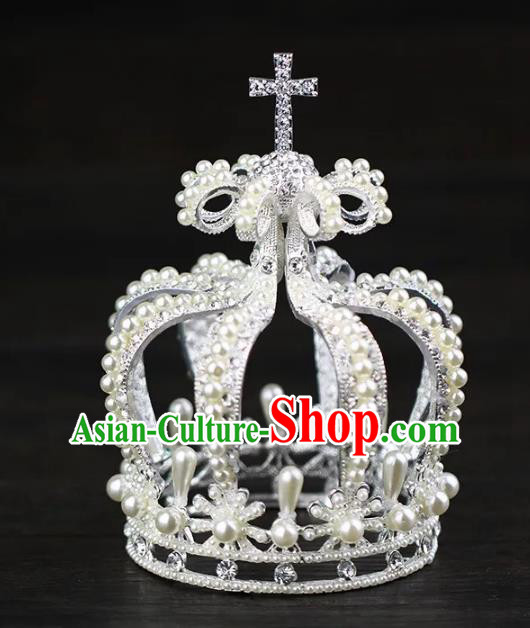 Top Grade Children Stage Performance Hair Accessories Princess Royal Crown for Kids