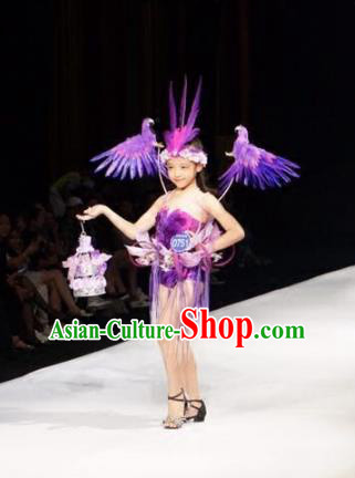 Top Grade Stage Performance Catwalks Costumes Children Halloween Cosplay Princess Full Dress Chorus Modern Fancywork Clothing