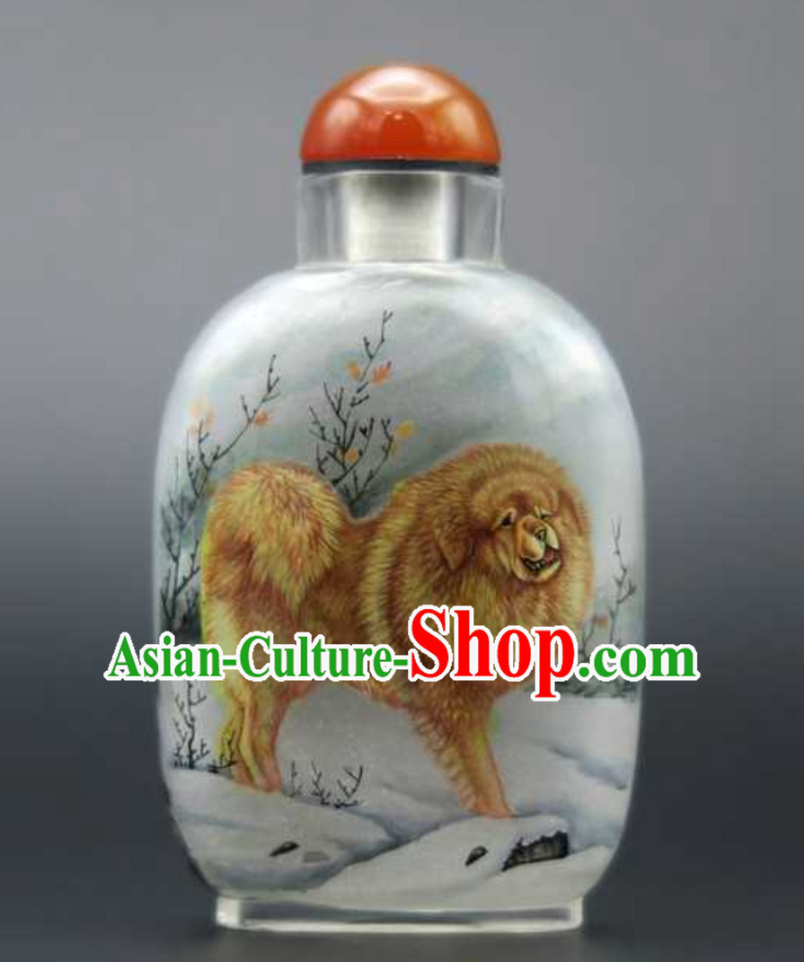 Top Tibetan Mastiff Dog Snuff Bottle Arts