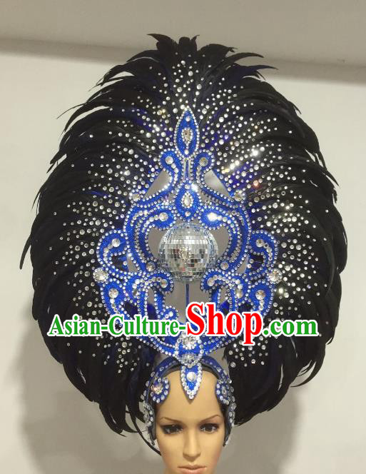 Top Grade Stage Performance Brazilian Carnival Feather Wings Miami Feathers Deluxe Wings Headwear Mask for Women