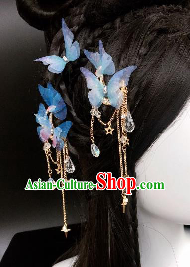 Chinese Traditional Hair Accessories Ancient Butterfly Hair Sticks Hairpins for Women