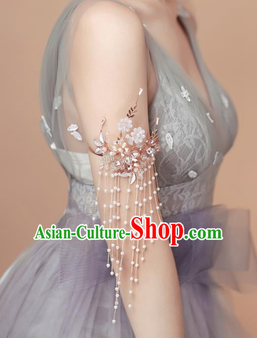 Top Grade Handmade Wedding Jewelry Accessories Bride Tassel Armlet Arm Chain for Women