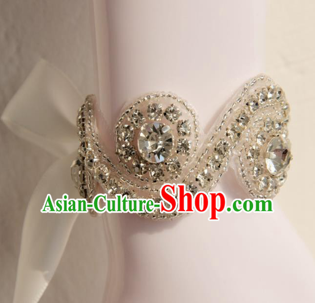 Handmade Wedding Waist Accessories Baroque Bridal Veil Crystal Bracelet for Women