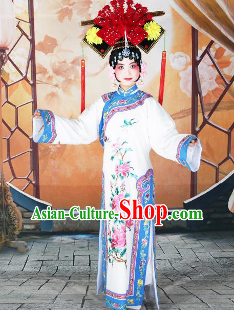 Professional Chinese Beijing Opera Qing Dynasty Manchu Imperial Concubine Costumes and Headwear for Adults